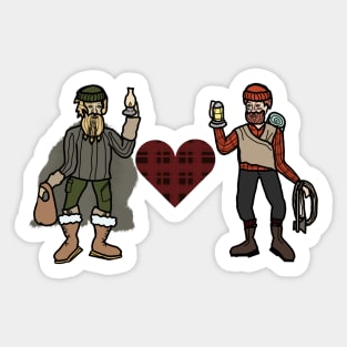 Buffalo Check Love Sticker